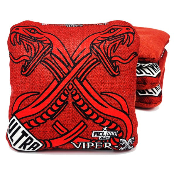 Ultra Viper 2025 - X - 1x4 Cornhole Bags Cornhole Bags Ultra Cornhole Gold & Red