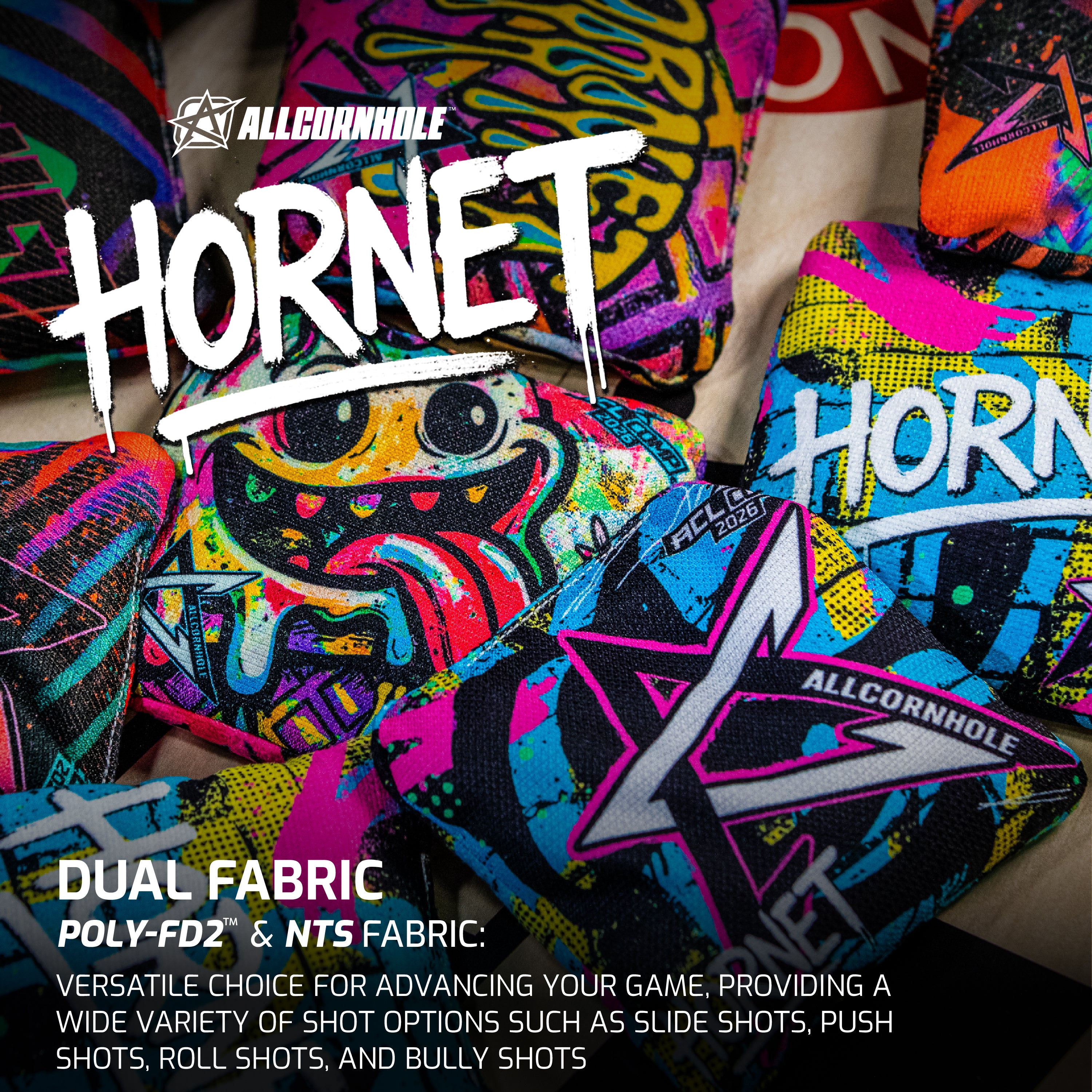 ALLCORNHOLE - HORNET 2026 - ACL COMP - 1x4 Cornhole Bags Cornhole Bags AllCornhole